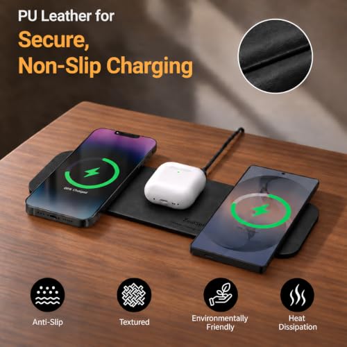 ZealSound Wireless Charging Pad for 3 Devices for iPhone 17/16/15 & Samsung