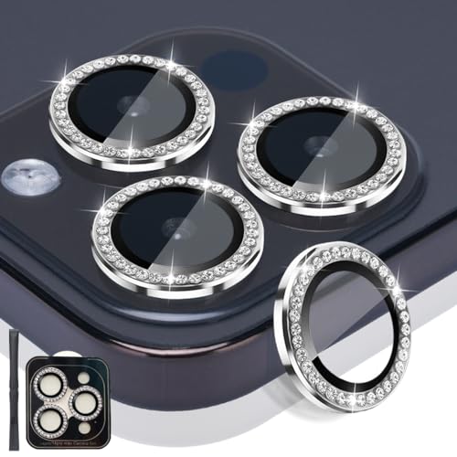Camera Lens Protector for iPhone 14 Pro/14 Pro Max, Diamond Silver - color: Diamond Silver