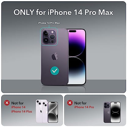ESR for iPhone 15 Pro Max Case, Compatible with MagSafe, Full-Body Military-Grade Drop Proof Case with Built-in 9H+ Tempered Glass Screen Protector, Armor Series, Clear Red | Compatible with MagSafe, with Camera Lens Protector, Military-Grade Drop Protect