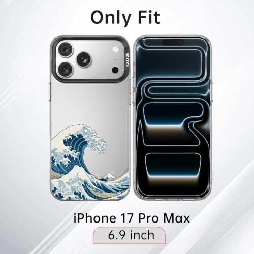 for iPhone 17 Pro Max Case, TPU, Drop Protection, Waves | Matte Silver Back, Shockproof, Fade-resistant, Anti-yellow, Lens Protection, Precise Cutout, Slim grip, Waves - color: Waves, size: iPhone 17 Pro Max