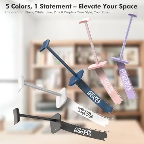 Headphone Stand, Aluminum Desk Headset Earphone Holder (White) - color: White