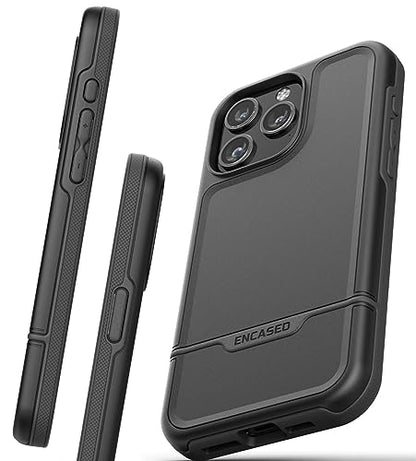 ENCASED Shockproof Case Compatible with iPhone 16 - Ultra Protective Heavy Duty Magnetic Phone Cover, Rebel Series (Black, iPhone 15 Pro Max) - color: Black, size: iPhone 15 Pro Max
