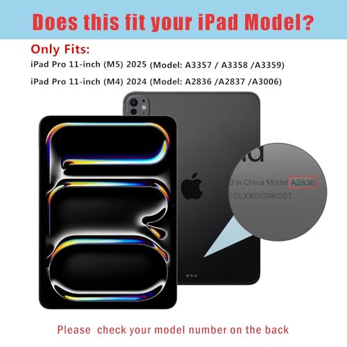 ProCase 1 Pack Privacy Screen Protector for iPad Pro 11” 2025 M5 / 2024 M4 - size: iPad Pro 11" (M5) 2025 / (M4) 2024