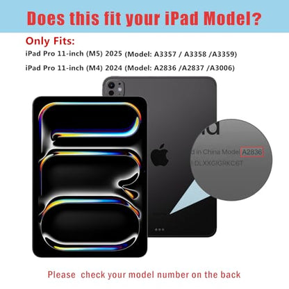 ProCase 1 Pack Privacy Screen Protector for iPad Pro 11” 2025 M5 / 2024 M4 - size: iPad Pro 11" (M5) 2025 / (M4) 2024
