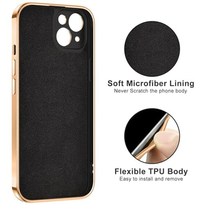 Dinick Black for iPhone 15 Case with Ring Holder Kickstand - color: Black, size: 6.1'' iPhone 15