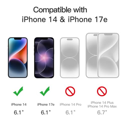 JETech Screen Protector for iPhone 14/17e, 3-Pack - size: iPhone 14/17e