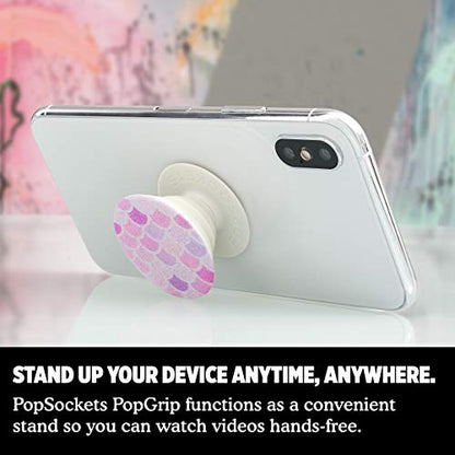 PopSockets PopGrip - Expanding Stand and Grip with Swappable Top - Glitter Mermaid - color: Mermaid