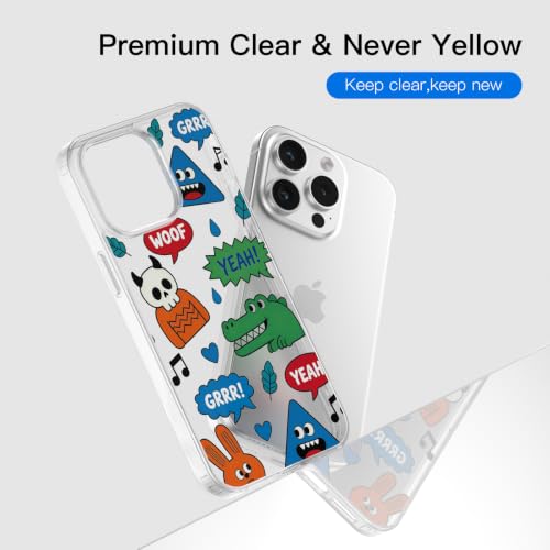 for iPhone 12 Pro Max Case, TPU, Drop Protect, Cartoon Sticker | Shockproof, Fade-resistant, Anti-yellow, Lens protection, Precise cutout, Slim grip, 24h Service, Fashion trends, Crocodile - color: Cartoon Sticker, size: iPhone 12 Pro Max