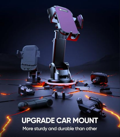 VICSEED Stable Car Phone Holder [Upgraded Strongest Suction, Won't Break] - color: Purple