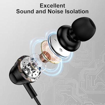Type C Earphones Wired Headphones for Google Pixel 10a 10 Pro XL 10 9a 9 8 7 6 USB C Earbuds Wired Headphones 2 Pack for iPhone 17e 17 Pro Max 16 15, Samsung S26 Ultra S25 Android with Microphone