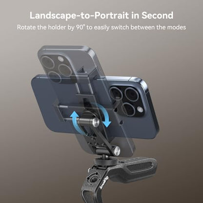SMALLRIG Metal Phone Holder Support with Cold Shoe Mount, Universal Smartphone Adapter Support Free Adjustment Joints, Phone Tripod Mount for iPhone 17/16/15, for Samsung Galaxy etc-4382 - style: Cold Shoe Interface