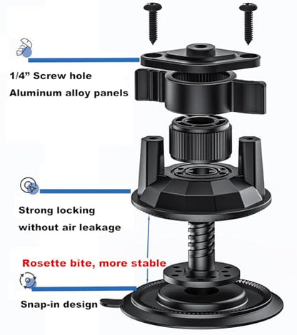 Heavy Duty 20mm Ball Mount Suction Cup, Windshield Suction Cup with Aluminum 20mm Ball for Bulletpoint Mounting Solutions