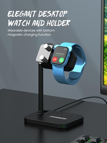 Side-Charging Adjustable Universal Kids Smart Watch Stand - color: Black Kids Watch Stand