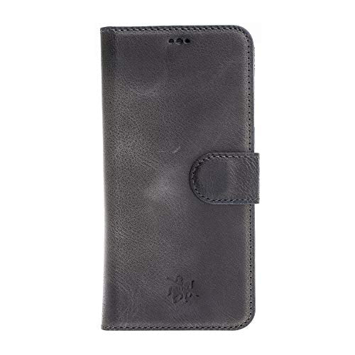 Venito Florence Leather Wallet Phone Case Compatible with Samsung Galaxy S9 - Extra Secure with RFID Blocking - Detachable Phone Wallet (Faded Gray) - color: Faded Gray, size: S9