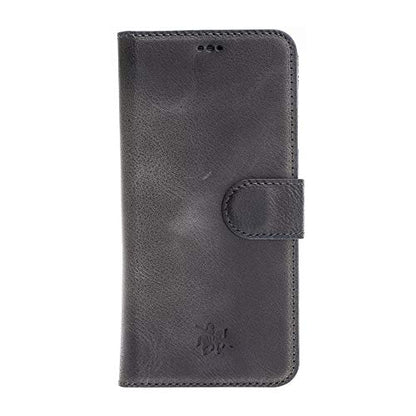 Venito Florence Leather Wallet Phone Case Compatible with Samsung Galaxy S9 - Extra Secure with RFID Blocking - Detachable Phone Wallet (Faded Gray) - color: Faded Gray, size: S9