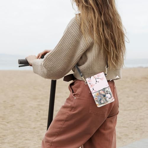 Small Crossbody Bags with Adjustable Shoulder Strap - color: Flower Elephant