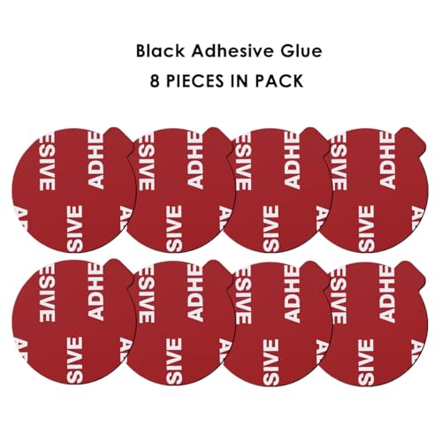 8pcs 3M Sticky Adhesive Replacement Pads for Socket Base Mount,VIIMAKE 1.38 inches Round 3M VHB Double-Sided Adhesive Pads,for Phone Collapsible Grip Stand Back Base Sticker Tapes (Red)