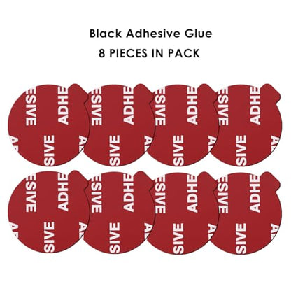 8pcs 3M Sticky Adhesive Replacement Pads for Socket Base Mount,VIIMAKE 1.38 inches Round 3M VHB Double-Sided Adhesive Pads,for Phone Collapsible Grip Stand Back Base Sticker Tapes (Red)