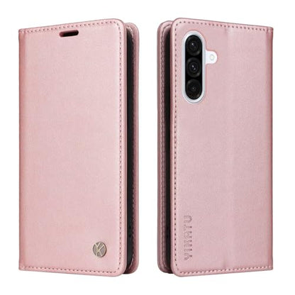 Compatible with Samsung Galaxy S25 FE Wallet Case PU Leather Flip Folio Case with Card Holder Magnetic Closure Shockproof Protective Phone Cover Rose Gold - color: Rose Gold, size: Samsung S25 FE