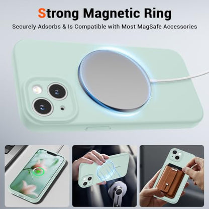 SUPFINE Silicone & Magnetic for iPhone 14 Plus Case - color: Aquamarine, size: iPhone 14 Plus