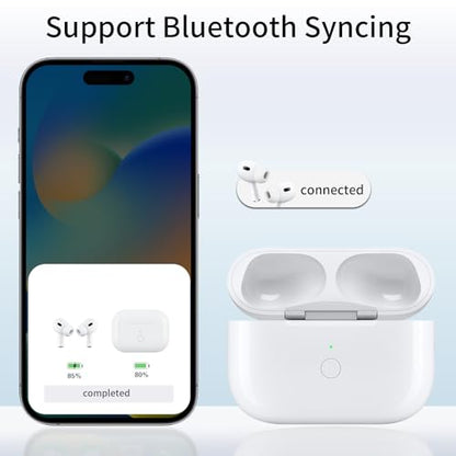 USB-C Charging Case for AirPods Pro 1st & 2nd Gen Wireless | Hall‑sensor auto pop‑up connect, tri‑color LED status indicator, drop‑proof ABS shell, dual‑mode wired‑wireless power supply