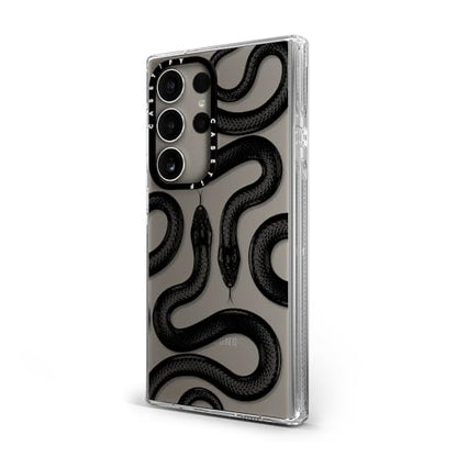 CASETiFY for Galaxy S24 Ultra Case - Impact Clear | Not Yellowing | 6.6 ft. Drop Protection | Black Kingsnake | Clear - color: Black Kingsnake, size: Galaxy S24 Ultra