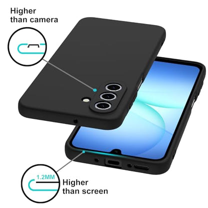 TENOC Phone Case for Samsung Galaxy A17 4G/5G, Black Case Anti-Fingerprint Protective Bumper Matte Cover - color: Black Matte, size: A17