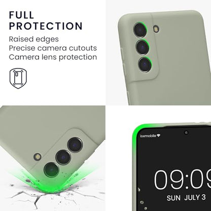 kwmobile Case Compatible with Samsung Galaxy S21 Case - Protective Slim TPU Phone Cover - Soft Matte Finish - Gray Green - color: gray green, size: Galaxy S21