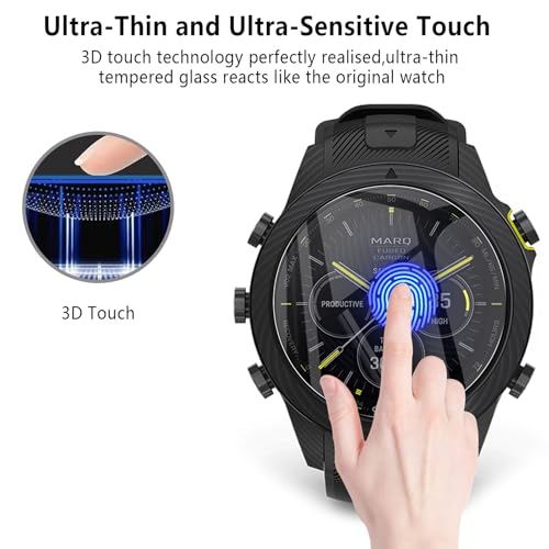 6‑Pack for Garmin MARQ (Gen 2) 1.2" Screen Protector, AUUYYA Soft Flexible TPU Ultra‑Thin Self‑Healing Bubble‑Free Protective HD Clear Film for Adventurer, Athlete, Aviator, Golfer, Captain SmartWatch - size: Garmin MARQ (Gen 2) Series