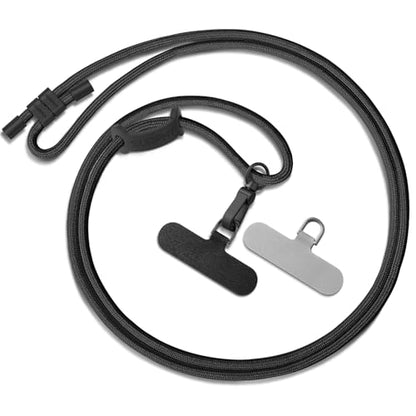 SURPHY Phone Lanyard Crossbody, Phone Strap Crossbody with 2 Tether Tabs - color: Black
