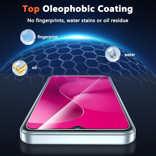 3 Pack for T-Mobile Revvl 8 5G Screen Protector Tempered Glass, HD Clear, Bubble Free, Anti-Scratch, Tempered Glass Protective Film for REVVL 8, Full Coverage, Case Friendly - size: T-MOBILE REVVL 8 6.6inch