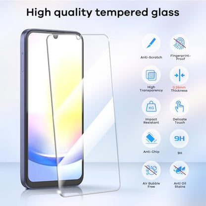 4+4 for Samsung Galaxy A25 5G Screen Protector Camera Lens Protector - size: Galaxy A25