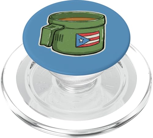 Tacita de Mantequilla Cafe Puerto Rico Bandera Boricua PopSockets PopGrip for MagSafe - style: Magnetic PopGrip