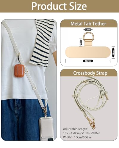 Phone Lanyard, On-the-Go Universal Crossbody Strap Neck Lanyard with Phone Tether Patches for Most Cellphones - color: G