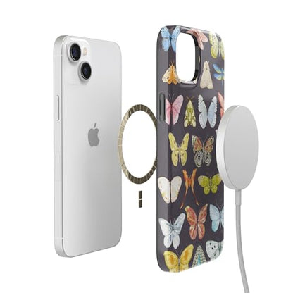 Casely iPhone 14 Plus Case | Midnight Monarch | Jenna Palek x Casely | Compatible with MagSafe | Classic Ultra Slim Design - color: Midnight Monarch | Jenna Palek x Casely