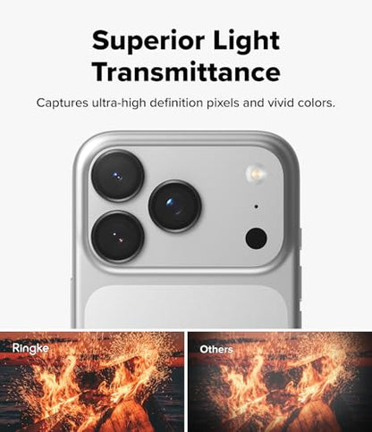 Ringke for iPhone 17 Pro Max / 17 Pro Camera Lens Protector [2 Pack] - size: iPhone 17 Pro / iPhone 17 Pro Max