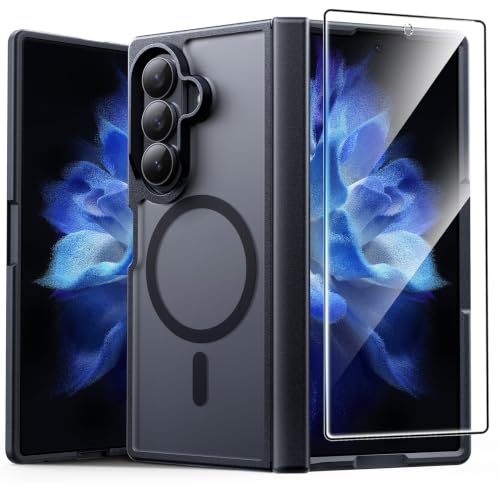 FNTCASE for Samsung Galaxy Z Fold 8 Ultra / Z Fold 7 Case, Fit for Magsafe | Hinge Protection, Screen Protector, Translucent Matte, 14FT Military Grade Drop Proof, Protective Phone Cover, Black - color: Black, size: Samsung Z Fold 8 Ultra & Z Fold 7 (8.0