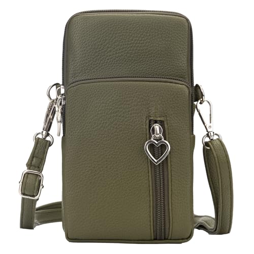 Small Crossbody Bag for Women - Mini Phone Purses with Crossbody Strap and Wallet - Nylon Arm Bag - color: Z-green