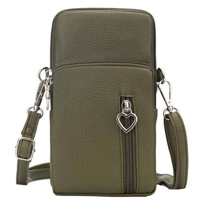 Small Crossbody Bag for Women - Mini Phone Purses with Crossbody Strap and Wallet - Nylon Arm Bag - color: Z-green
