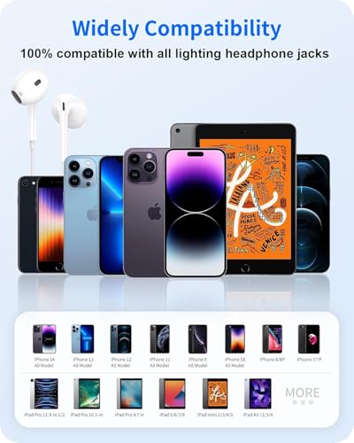 2 Packs Wired Earbuds Headphones for iPhone with Built-in Mic & Remote
