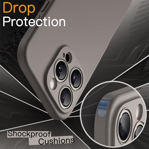 JETech Slim Case for iPhone 16 Pro, Natural Titanium | Camera Lens Protection, Soft TPU Design, Matte Finish, Shockproof Protection - color: Natural Titanium, size: iPhone 16 Pro