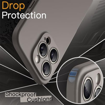 JETech Slim Case for iPhone 16 Pro, Natural Titanium | Camera Lens Protection, Soft TPU Design, Matte Finish, Shockproof Protection - color: Natural Titanium, size: iPhone 16 Pro