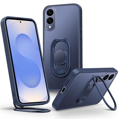 Shields Up for Samsung Galaxy S25 Edge Case with Stand, Galaxy S25 Edge Case with Double Ring Holder [Adjustable & Foldable] Protective Translucent Matte Cover for Samsung S25 Edge- Frosted Blue - color: Frosted Blue, size: Galaxy S25 Edge