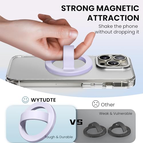 Magnetic Silicone Ring Grip Phone Holder, Loop Grip Phone Holder，Phone Grip - color: Purple