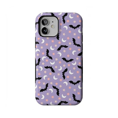 Casely iPhone 12 Mini Case | Midnight Flight | Celestial Bats | Bold Protective Design | MagSafe Compatible Design - color: Midnight Flight | Celestial Bats, size: Iphone 12 Mini