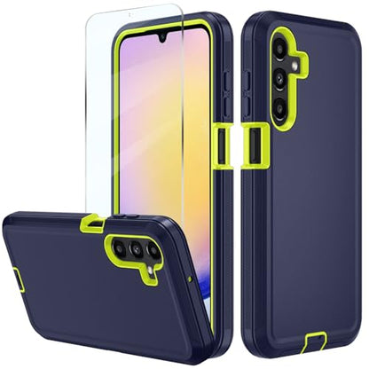 for Samsung Galaxy A16 5G case,A16 5G Heavy Duty case,with A Tempered Glass Screen Protector, [Military Grade Protective ] [Shockproof] [Dropproof] [Dust-Proof] (with Belt Clip-Blue Green) - color: with Belt Clip-Blue Green