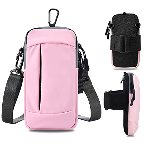 Phone Holder for Running Armband Small Crossbody Bags for Women Kids, iPhone 17 16 16e 15 14 13 12 11 Pro Max Xs Xr X Plus SE Mini Galaxy Ultra Edge S26 S25 S24 S23 Note Purse Sports Arm Band - color: 03-Pink