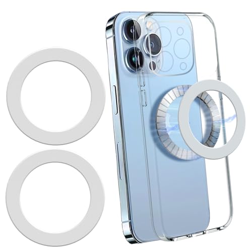 KALAPOP for Magsafe Magnet Sticker 2 Pack-Compatibile with MagSafe Accessories/Charger/Mount/Wallet/Case/Kindle for New iPhone 17/Air/16/15/14/13/12,Pixel 9,Samsung Galaxy Z Fold/Z Flip/S - color: White-2pcs Magnetic Ring