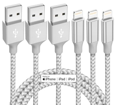 iPhone Charger 3-Pack 10ft MFi Certified Lightning Cable Fast Charging Cord