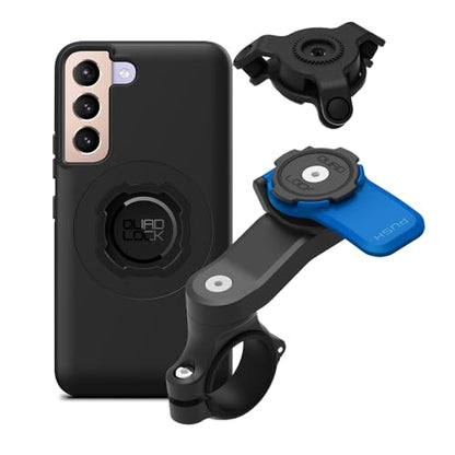 Quad Lock Moto Handlebar Kit with Dampener and MAG Case for Galaxy S22 - size: Galaxy S22